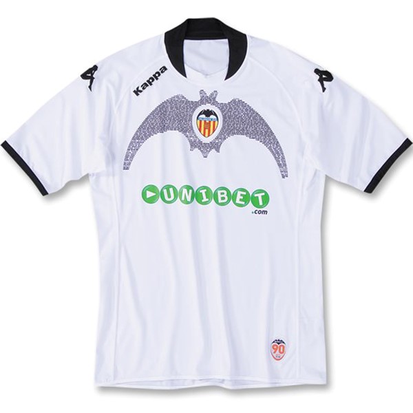 Tailandia Camiseta Valencia Primera equipación Retro 2009 2010 Blanco